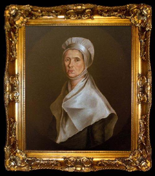 framed  unknow artist Oil on canvas portrait of Mrs. Cooke by William Jennys, ta009-2